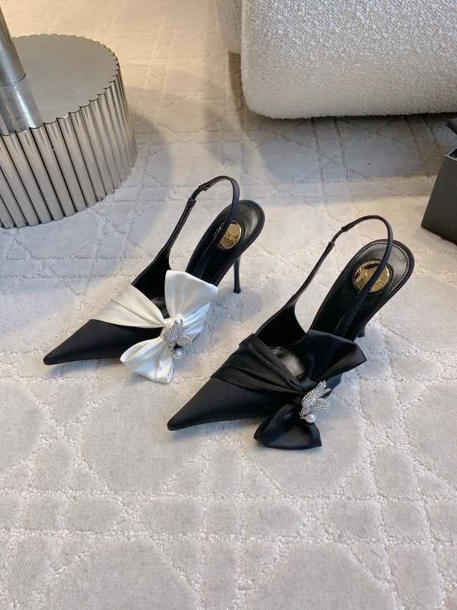 Saint Laurent AMALIA slingback pumps in satin crepe 21072-1