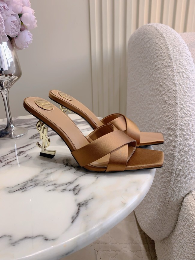 Saint Laurent CHANDELLE mules in satin crepe 15518-3