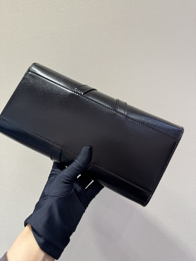 Hermes swift Leather Clutch 37568 black Hermes swift Leather Clutch 37568 black