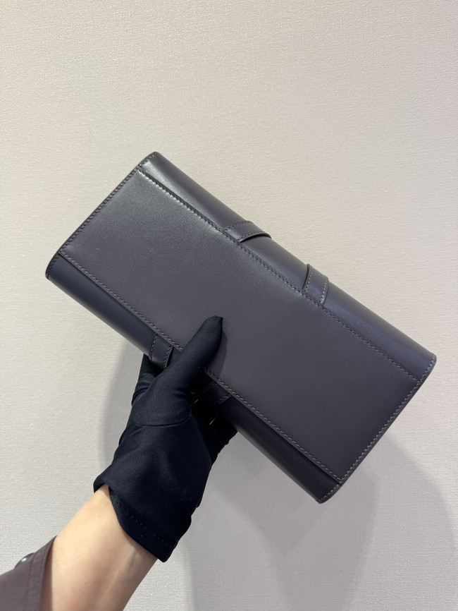 Hermes swift Leather Clutch 37568 dark gray Hermes swift Leather Clutch 37568 dark gray