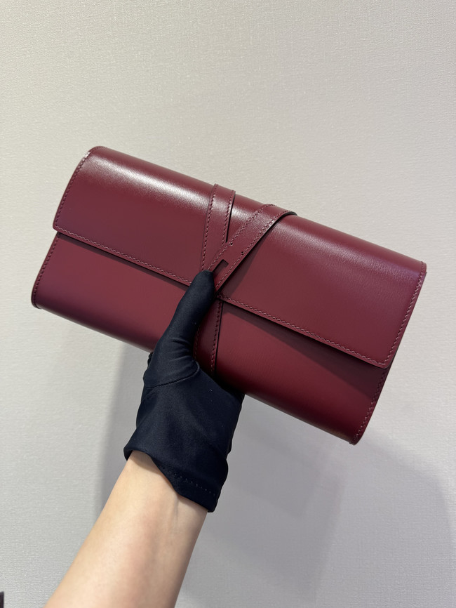 Hermes swift Leather Clutch 37568 red Hermes swift Leather Clutch 37568 red