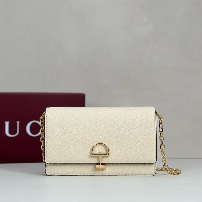 Gucci Half Horsebit wallet on chain 855654 Cream