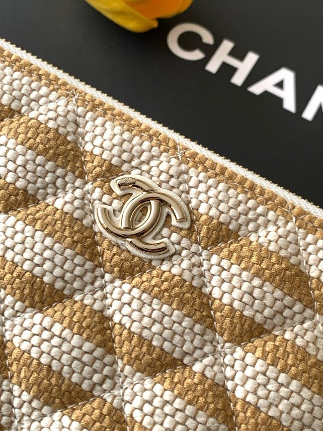 CHANEL Zipped Case AS4988 Dark Beige