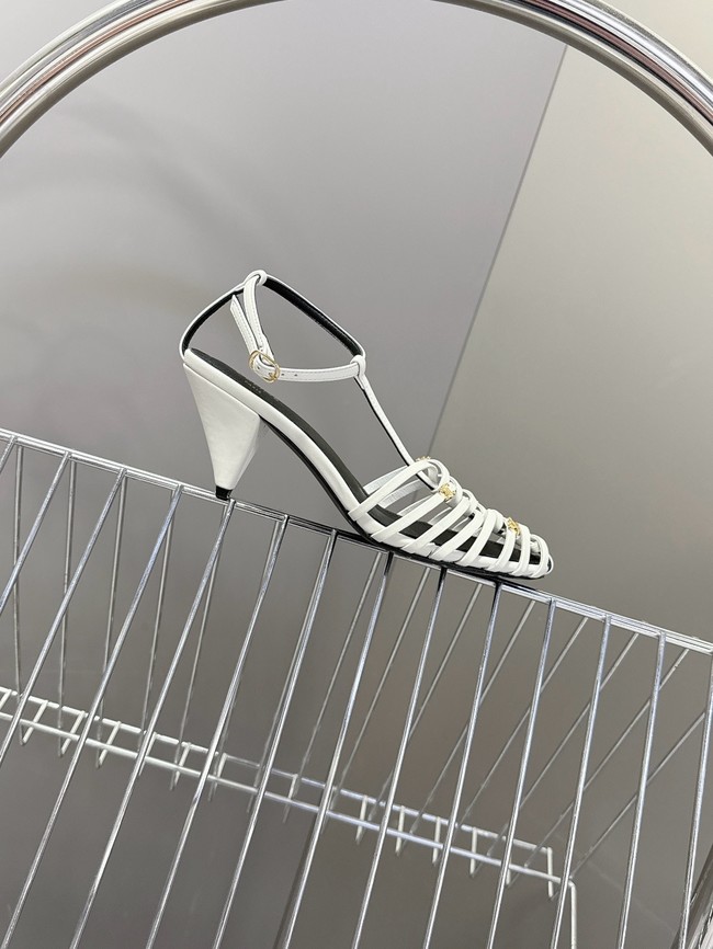 CELINE CAGE HEELED SANDAL IN GOATSKIN 36633-4