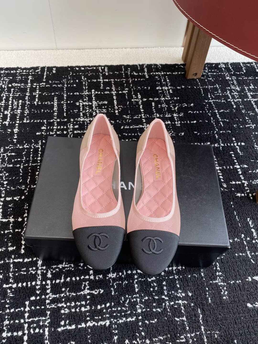 Chanel Ballet Flats Shoes 73012 Pink