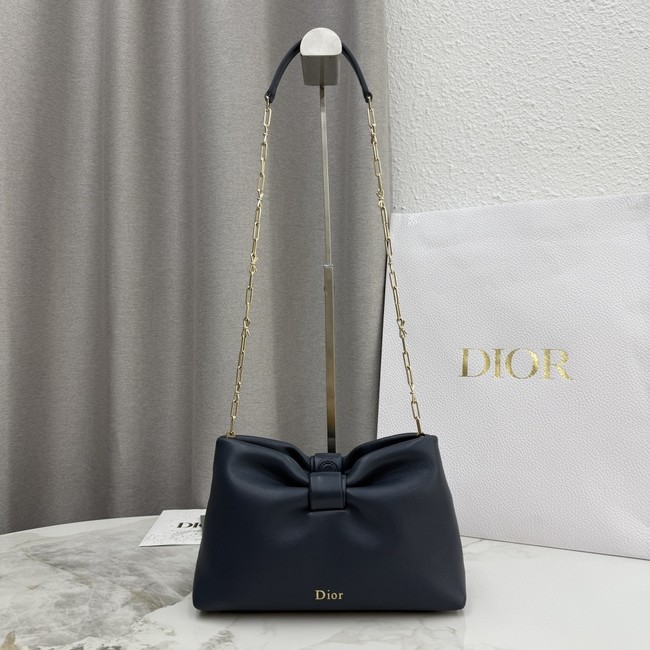 Small Dior Bow Bag Lambskin M0715O dark blue