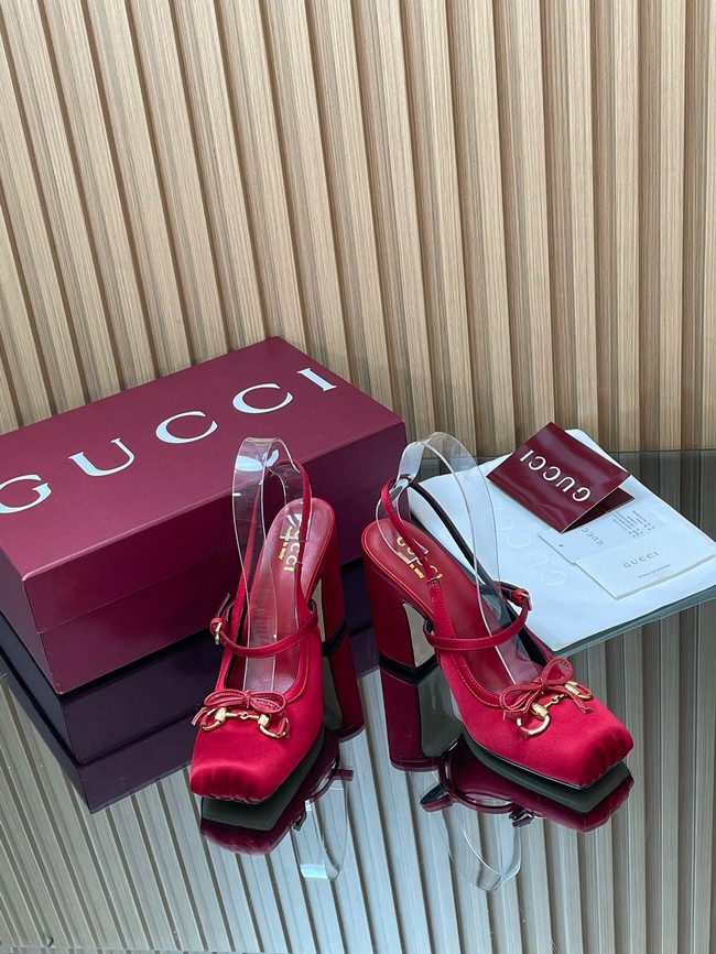 Gucci Womens slingback pump with Horsebit Heel 9.5CM 66924-4