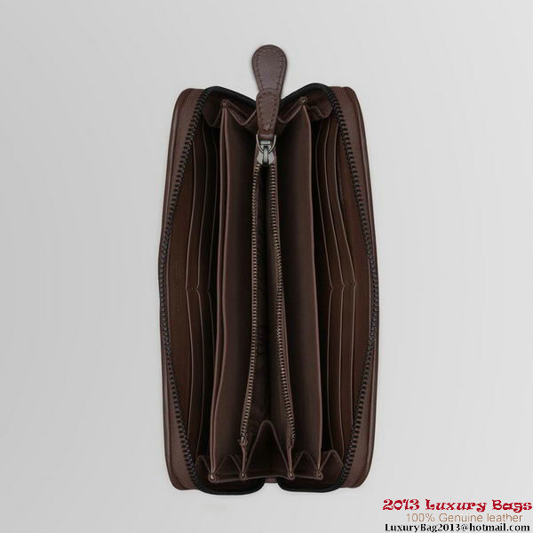 Bottega Veneta 275064 V001N 2040 Intrecciato Nappa Zip Around Wallet Ebano Bottega Veneta 275064 V001N 2040 Intrecciato Nappa Zip Around Wallet Ebano