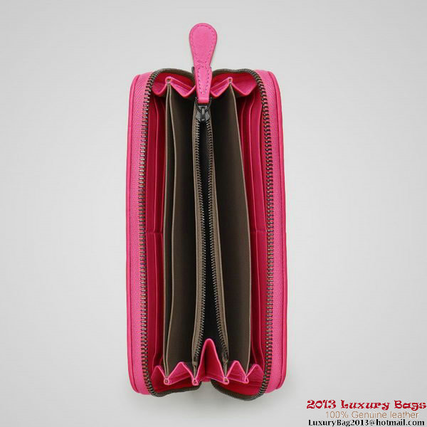 Bottega Veneta 275064 V001N 5601 Intrecciato Nappa Zip Around Wallet Shock Bottega Veneta 275064 V001N 5601 Intrecciato Nappa Zip Around Wallet Shock