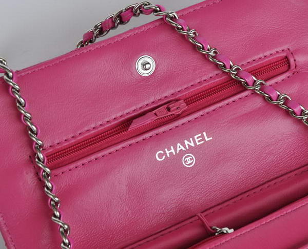New Color Chanel A33814 Rosy Sheepskin Leather Flap Bag Silver New Color Chanel A33814 Rosy Sheepskin Leather Flap Bag Silver
