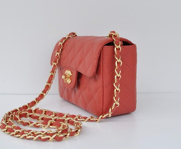 Cheap Chanel Classic mini Flap Bag 1115 Red Leather Golden Hardware Cheap Chanel Classic mini Flap Bag 1115 Red Leather Golden Hardware