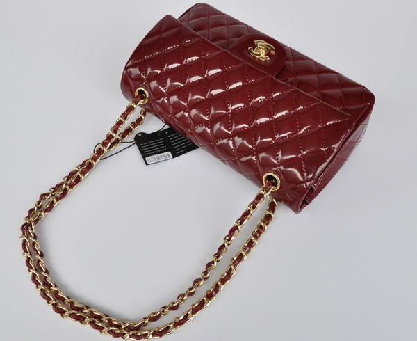 Cheap Chanel 2.55 Series Flap Bag 1112 Maroon Patent Leather Golden Hardware Cheap Chanel 2.55 Series Flap Bag 1112 Maroon Patent Leather Golden Hardware
