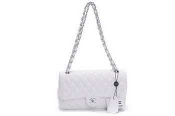 Cheap Chanel 2.55 Series Flap Bag 1112 White Patent Leather Silver Hardware Cheap Chanel 2.55 Series Flap Bag 1112 White Patent Leather Silver Hardware