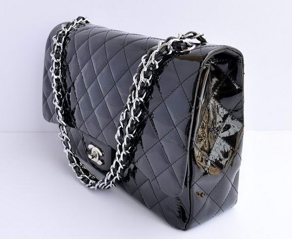 Cheap Chanel Jumbo 2.55 Series Flap Bag A47600 Black Silver Cheap Chanel Jumbo 2.55 Series Flap Bag A47600 Black Silver