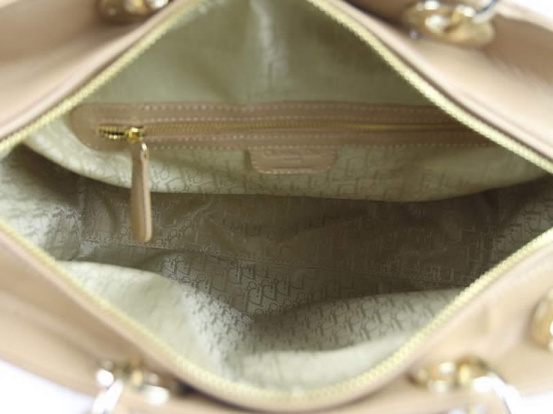 Christian Dior Lambskin Bags Lady Dior Bag CAL44550 Beige Golden