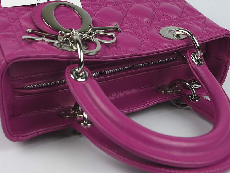 Christian Dior Lambskin Bags Lady Dior Bag CAL44550 Purple Silver Christian Dior Lambskin Bags Lady Dior Bag CAL44550 Purple Silver