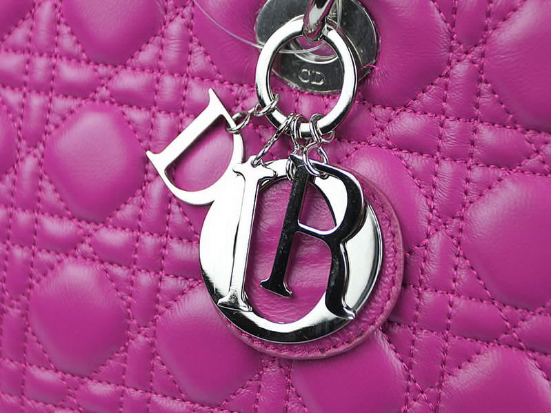 Christian Dior Lambskin Bags Lady Dior Bag CAL44550 Purple Silver Christian Dior Lambskin Bags Lady Dior Bag CAL44550 Purple Silver