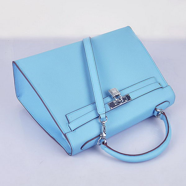 Hermes Kelly 32cm Bags Togo Leather Light Blue Hermes Kelly 32cm Bags Togo Leather Light Blue