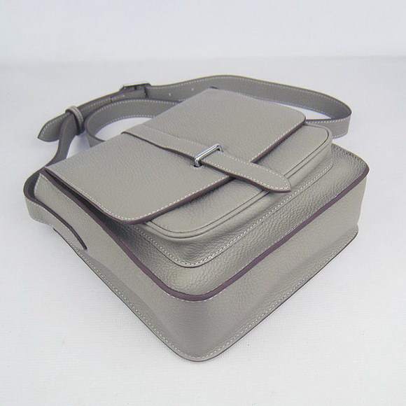 Hermes Gray Cow Leather Messenger Bags H2811 Hermes Gray Cow Leather Messenger Bags H2811
