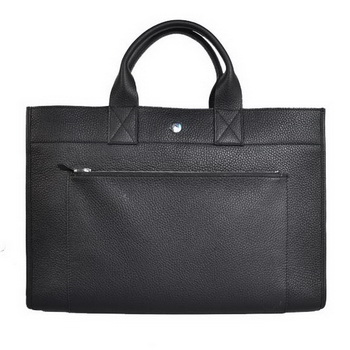 Hermes Briefcase 40CM Clemence Leather Bag Black