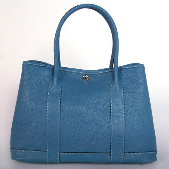 Hermes Garden Party 36CM Bag Clemence Blue Hermes Garden Party 36CM Bag Clemence Blue