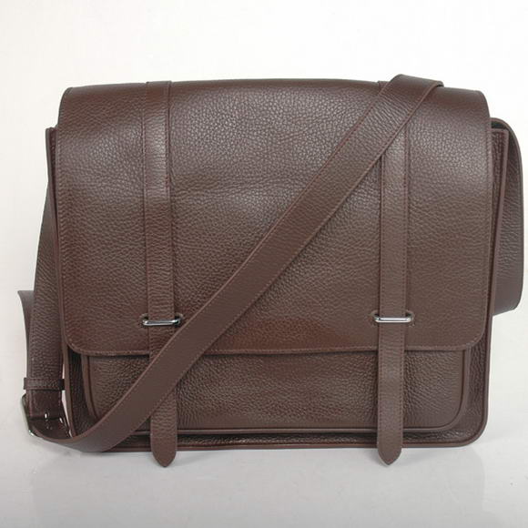 Hermes Steve 35CM Messenger Bag Clemence Leather Brown Hermes Steve 35CM Messenger Bag Clemence Leather Brown
