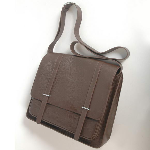 Hermes Steve 35CM Messenger Bag Clemence Leather Brown Hermes Steve 35CM Messenger Bag Clemence Leather Brown