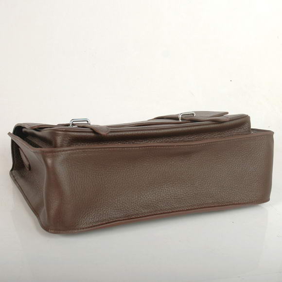 Hermes Steve 35CM Messenger Bag Clemence Leather Brown Hermes Steve 35CM Messenger Bag Clemence Leather Brown