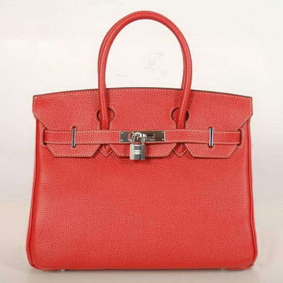 Hermes Birkin 30CM Tote Bags Smooth Togo Leather Red Hermes Birkin 30CM Tote Bags Smooth Togo Leather Red