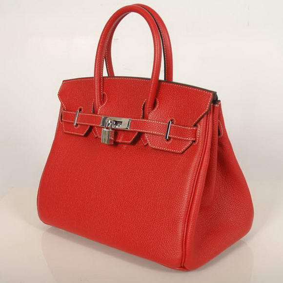 Hermes Birkin 30CM Tote Bags Smooth Togo Leather Red Hermes Birkin 30CM Tote Bags Smooth Togo Leather Red