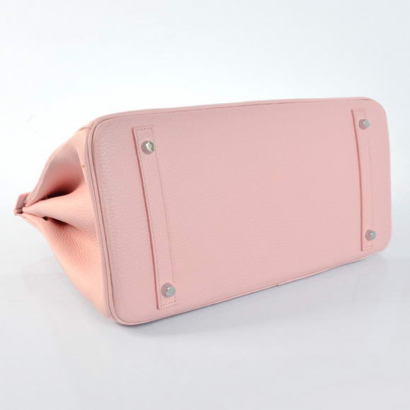 Hermes Birkin 35CM Tote Bags Togo Leather Pink Silver