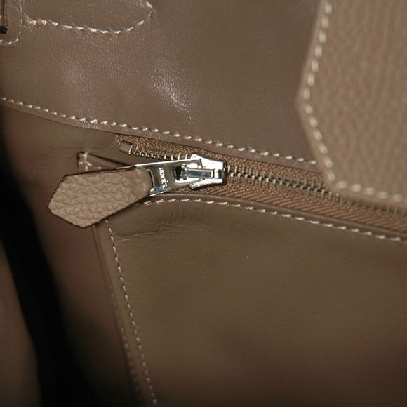 Hermes Birkin 35CM Tote Bags Smooth Togo Leather Dark Grey Silver