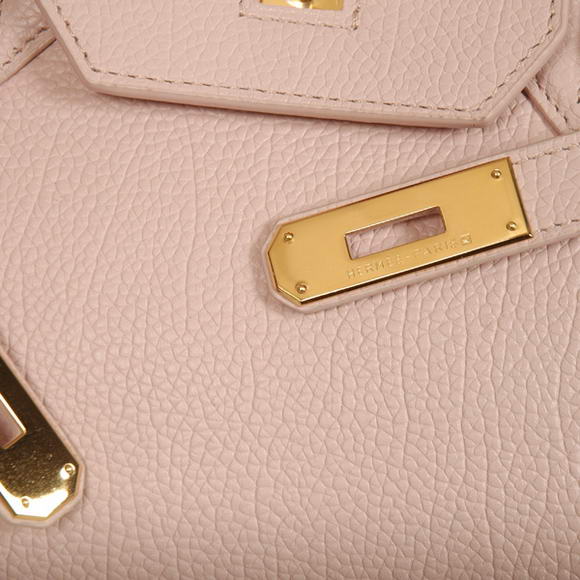 Hermes Birkin 35CM Tote Bags Smooth Togo Leather Pink Golden