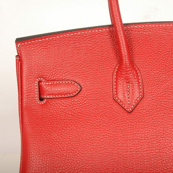 Hermes Birkin 35CM Tote Bags Smooth Togo Leather Red Golden