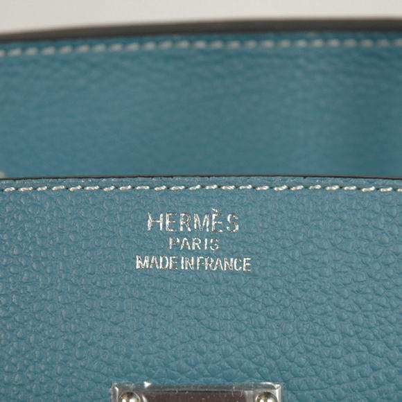 Hermes Birkin 42cm JPG Birkin Togo Leather Blue Bag Silver Hardware Hermes Birkin 42cm JPG Birkin Togo Leather Blue Bag Silver Hardware