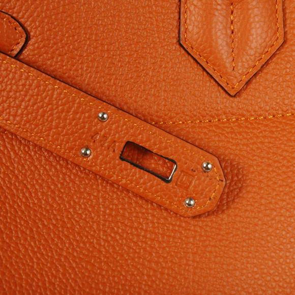 Hermes Birkin 42cm JPG Birkin Togo Leather Orange Bag Silver Hardware Hermes Birkin 42cm JPG Birkin Togo Leather Orange Bag Silver Hardware