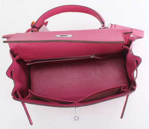 Hermes Kelly 32cm Togo Leather Handbags 6018 Roseo Silver Hermes Kelly 32cm Togo Leather Handbags 6018 Roseo Silver