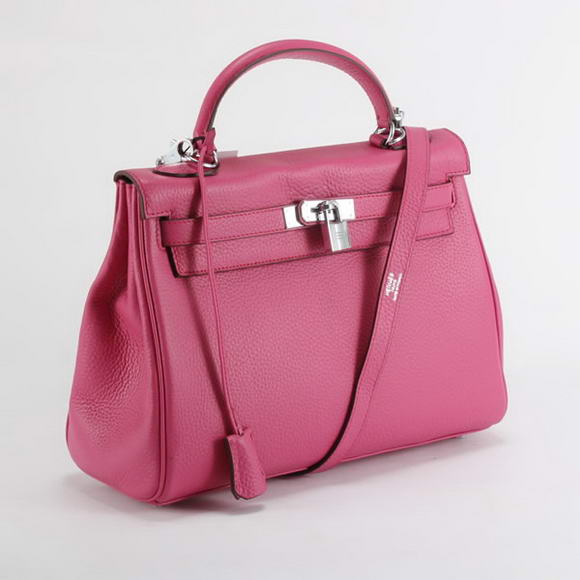 Hermes Kelly 32cm Togo Leather Handbags 6018 Roseo Silver Hermes Kelly 32cm Togo Leather Handbags 6018 Roseo Silver