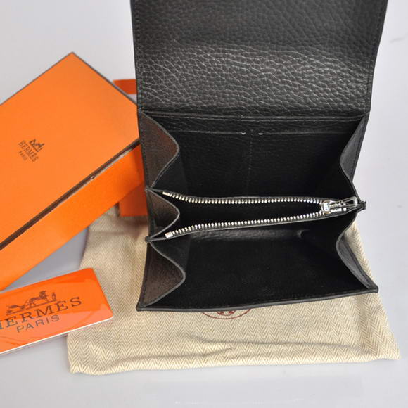Hermes Constance Wallets Togo Leather A608 Black Hermes Constance Wallets Togo Leather A608 Black