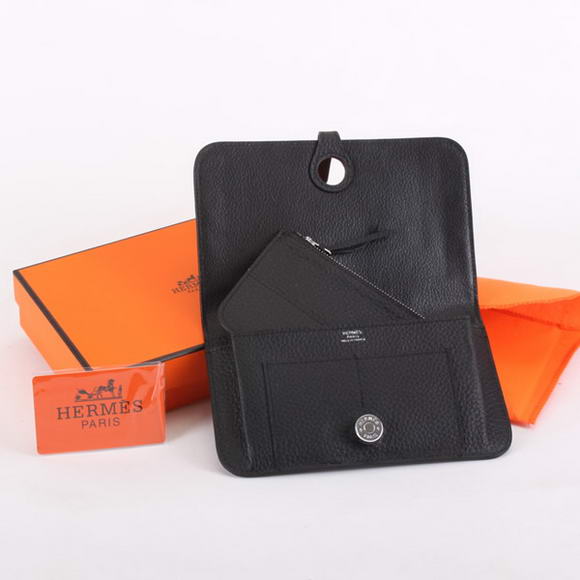 Hermes Dogon Combined Wallets A508 Black Hermes Dogon Combined Wallets A508 Black