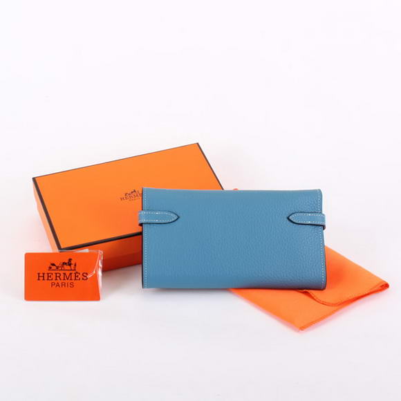 Hermes Kelly Bi-Fold Wallet A708 Blue Hermes Kelly Bi-Fold Wallet A708 Blue