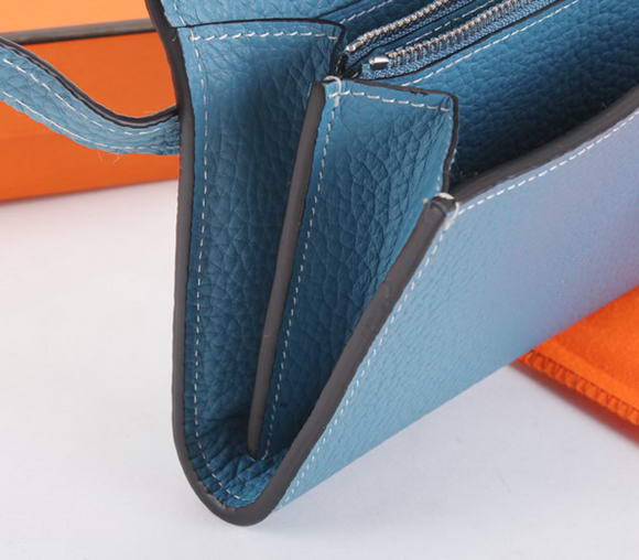 Hermes Kelly Bi-Fold Wallet A708 Blue Hermes Kelly Bi-Fold Wallet A708 Blue