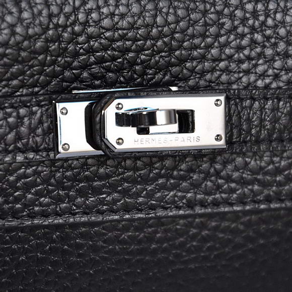Hermes Kelly Wallet Togo Leather Bi-Fold Purse A708 Black Hermes Kelly Wallet Togo Leather Bi-Fold Purse A708 Black