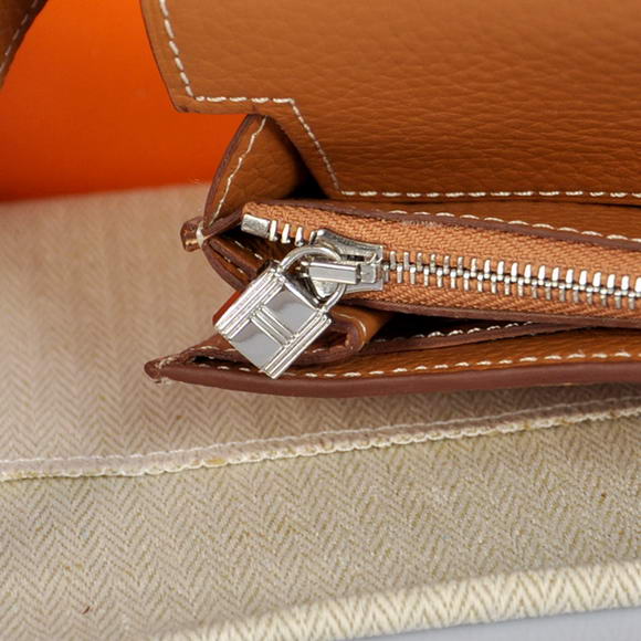 Hermes Kelly Wallet Togo Leather Bi-Fold Purse A708 Camel Hermes Kelly Wallet Togo Leather Bi-Fold Purse A708 Camel