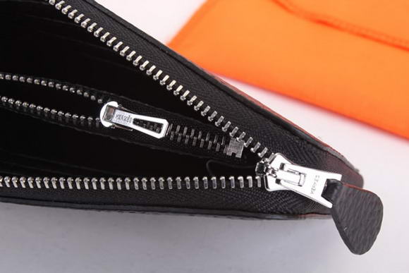 Hermes Togo Leather Perforated Zippy Wallet 9032 Black Hermes Togo Leather Perforated Zippy Wallet 9032 Black