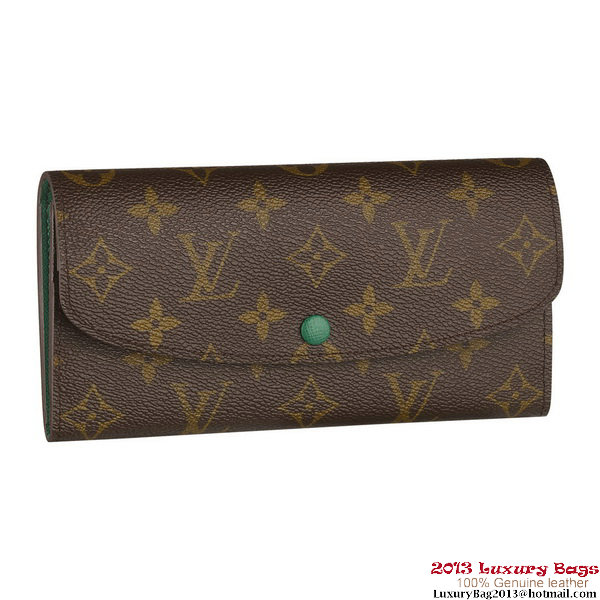 Louis Vuitton M60137 Monogram Canvas Emilie Wallet Vert