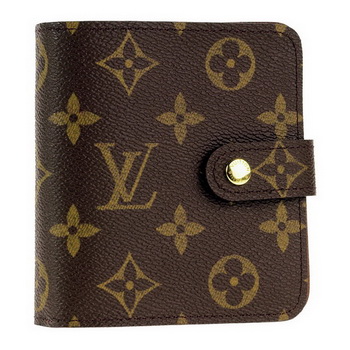 Louis Vuitton M61667 Monogram Canvas Zipped Compact Wallet Louis Vuitton M61667 Monogram Canvas Zipped Compact Wallet