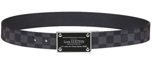 Louis Vuitton Inventeur Damier Reversible Belts M9632Q Louis Vuitton Inventeur Damier Reversible Belts M9632Q