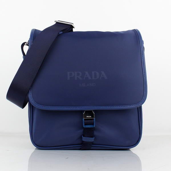Prada Fabric Messenger Bag V166 Blue Prada Fabric Messenger Bag V166 Blue