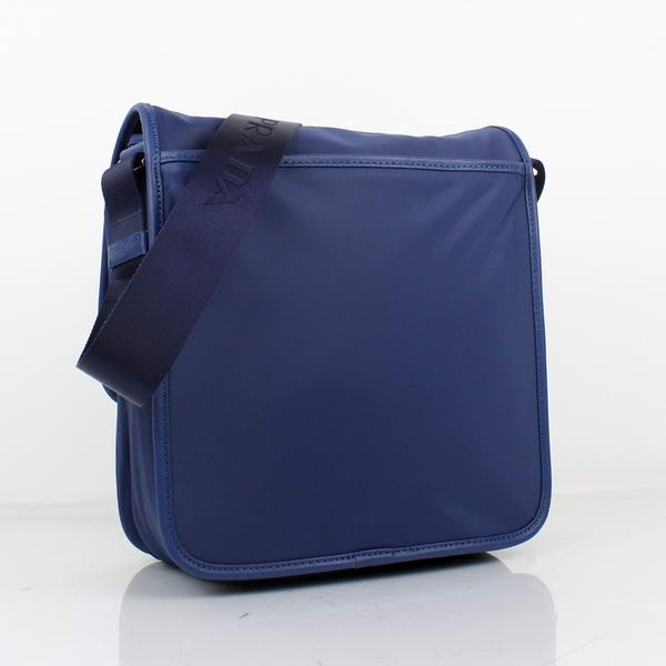 Prada Fabric Messenger Bag V166 Blue Prada Fabric Messenger Bag V166 Blue